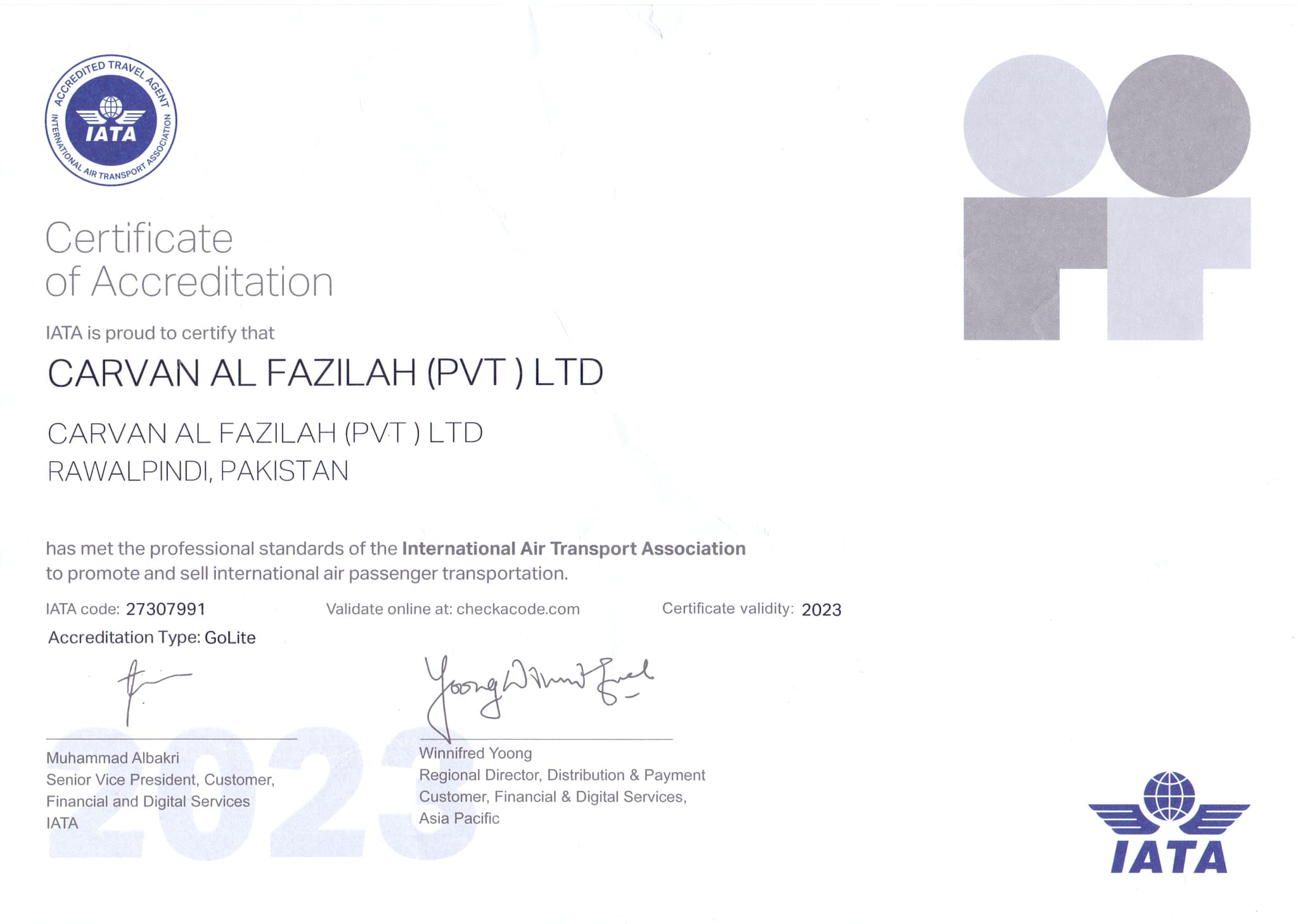 Certificate 2023